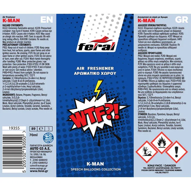 FERAL Zapach Freshener Spray Wtf 70ml 