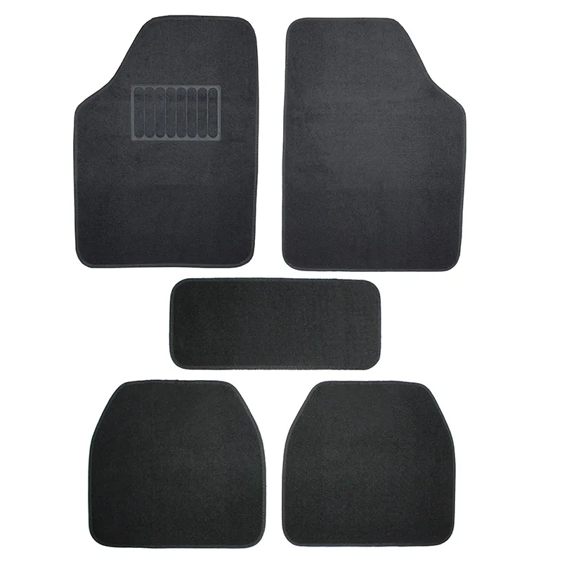 FERAL Dywaniki Luxury Welurowe 5Szt Czarne