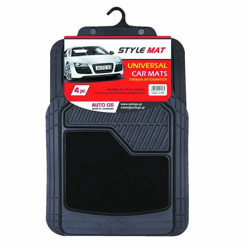 FERAL Dywaniki Matowe 4Szt Gumowe Czarne