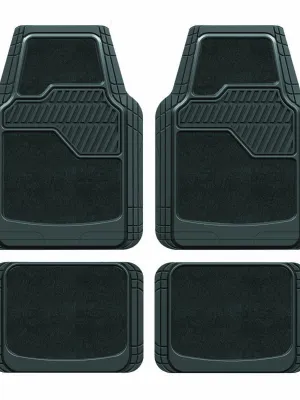 FERAL Dywaniki Matowe 4Szt Gumowe Czarne