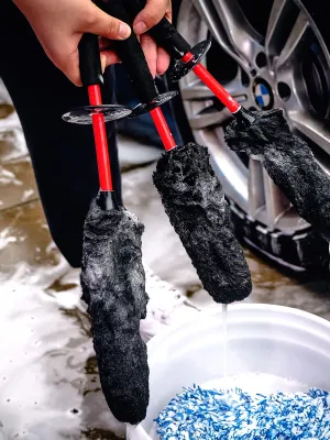 MAXSHINE Szczotki Do Kół Welna Owcza Bla 3-Pack