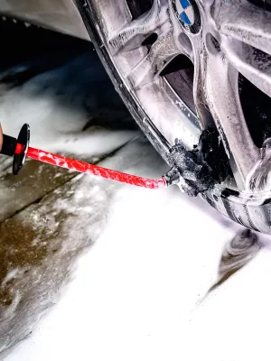 MAXSHINE Szczotka Do Kół Wełna Odgięta Black 