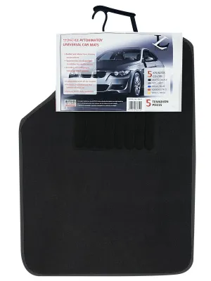 FERAL Dywaniki Luxury Welurowe 5Szt Czarne