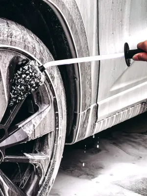 MAXSHINE Szczotka Do Kół Mikrof. Odgięta Bla&Whi