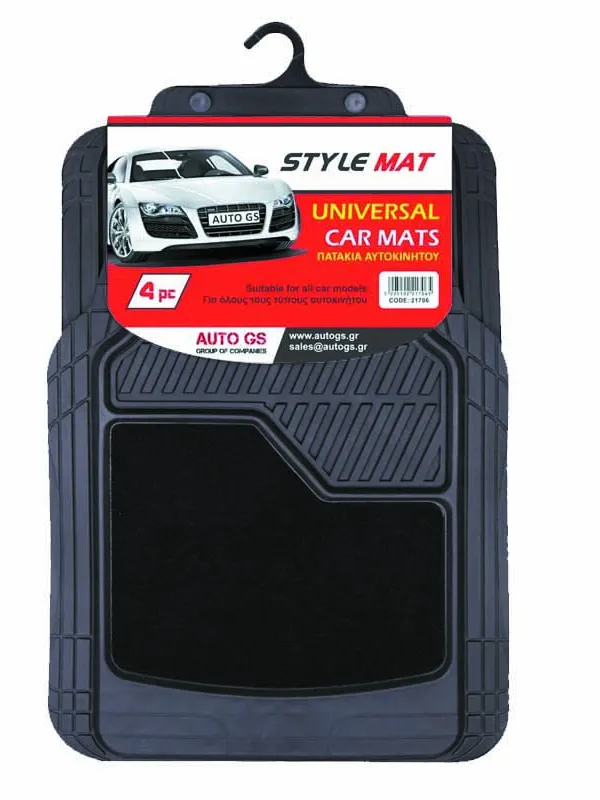 Produkt FERAL Dywaniki Matowe 4Szt Gumowe Czarne Zdjęcie