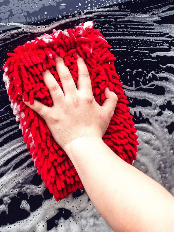 Produkt MAXSHINE Pad Do Mycia Mikrofibra Chenille Red Zdjęcie