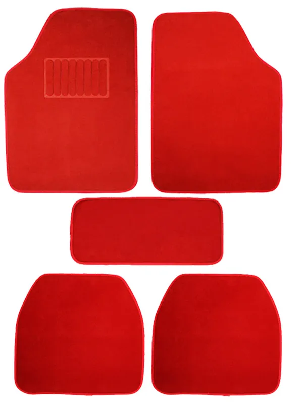 Produkt FERAL Dywaniki Luxury Welurowe 5Szt Czerwone Zdjęcie