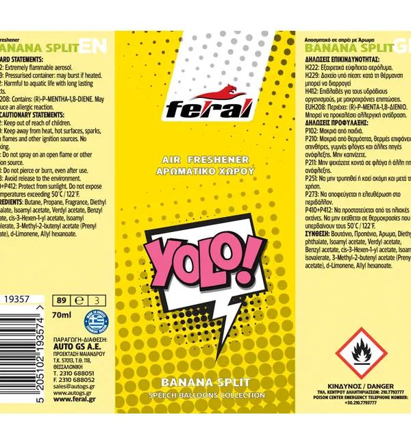 Produkt FERAL Zapach Freshener Spray Yolo 70ml  Zdjęcie