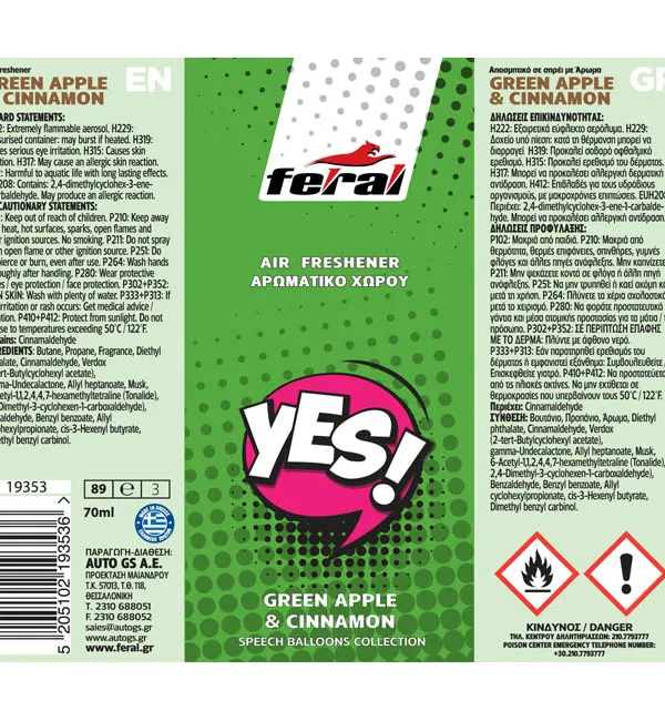 Produkt FERAL Zapach Freshener Spray Yes 70ml  Zdjęcie